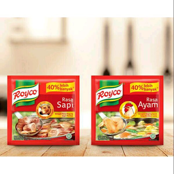 

Royco Rasa Ayam / Sapi Renceng isi 12 Pcs x 9 gr