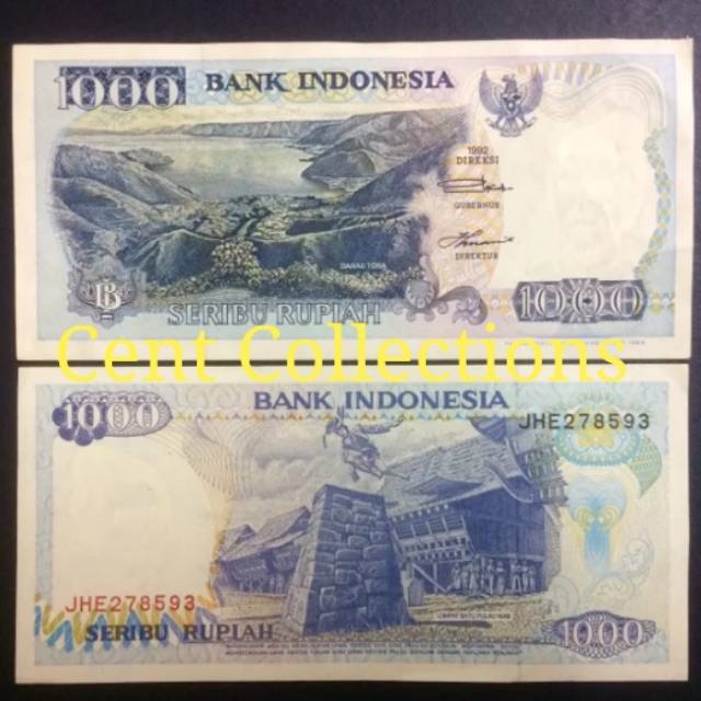 1 Lembar 1000 Rupiah Lompat Batu Tahun 1992 / Uang Kuno Indonesia