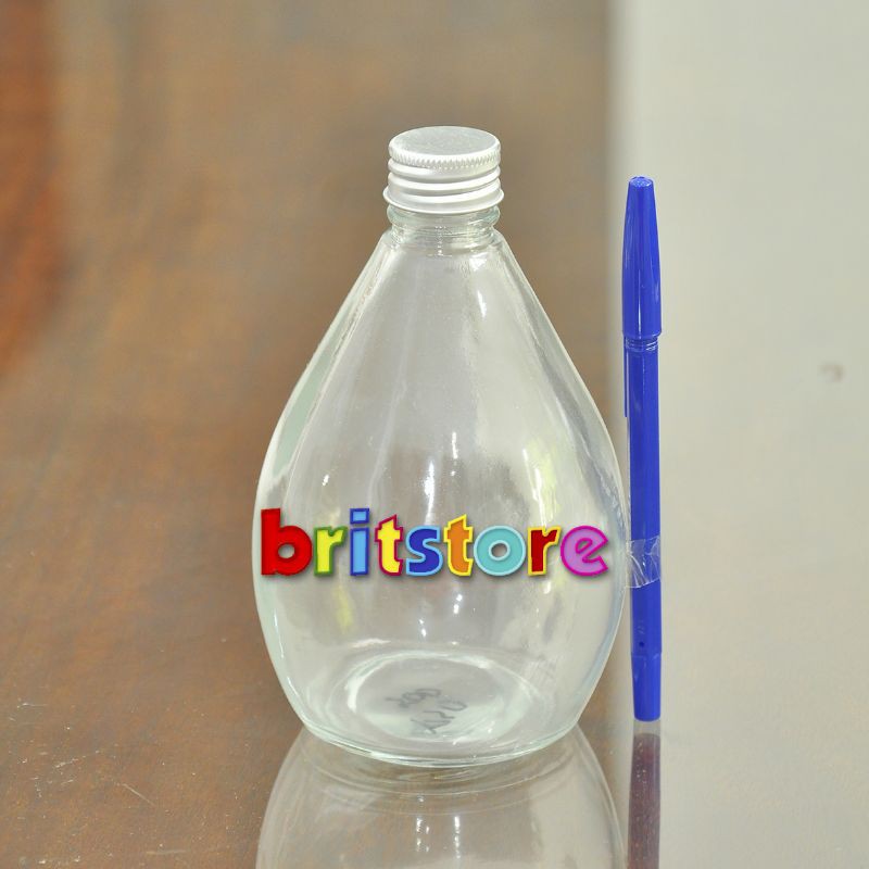 Botol Kaca 500ml PSD/ Botol Juice Kopi Susu Madu/ Botol Bohlam Kaca/ Botol Unik/ Botol Kekinian