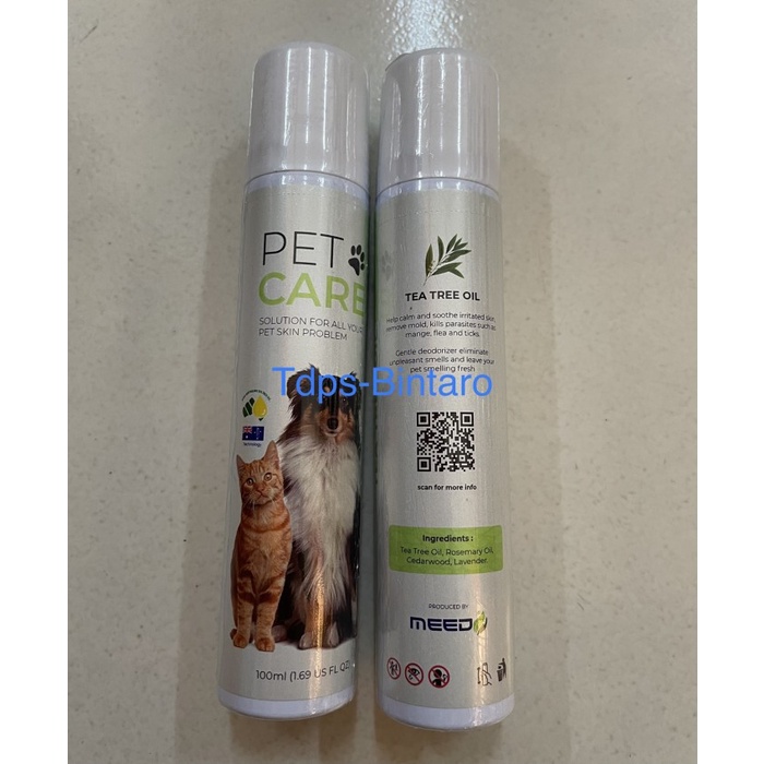 SPRAY PET CARE WITH TEA TREE OIL 100 ML FOR DOG & CAT