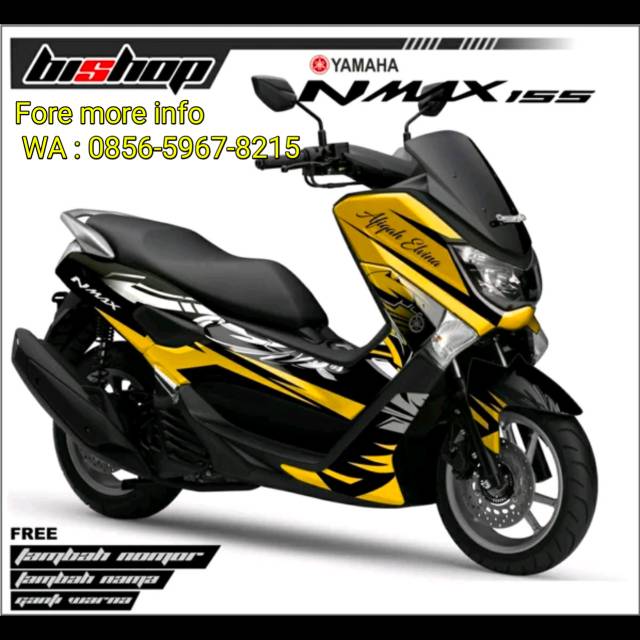 Decal nmax old sticker NMAX 155 variasi warna kuning