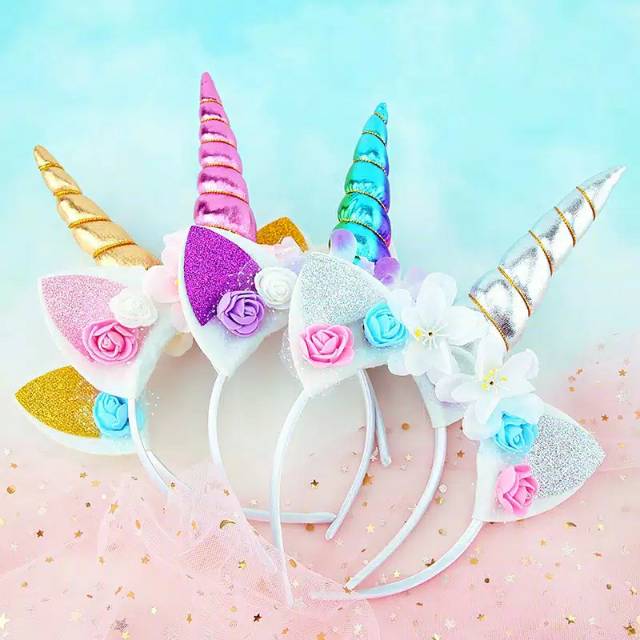kode 02 Bando unicorn/bando anak lucu/bando unicorn/bando anak/bando tanduk unicorn
