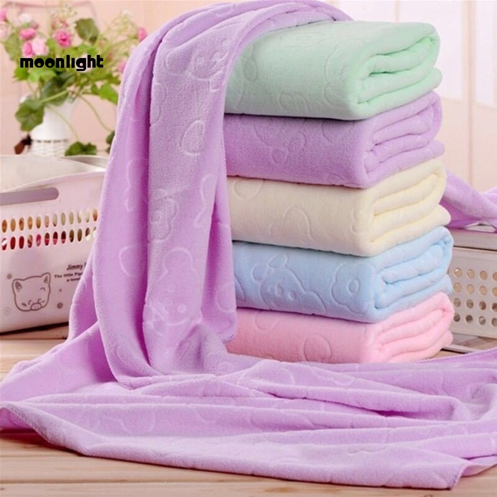 Mlst 70x140cm Microfiber Bear Soft Water Absorbent Shower Bath Beach Towel Blanket Shopee Indonesia