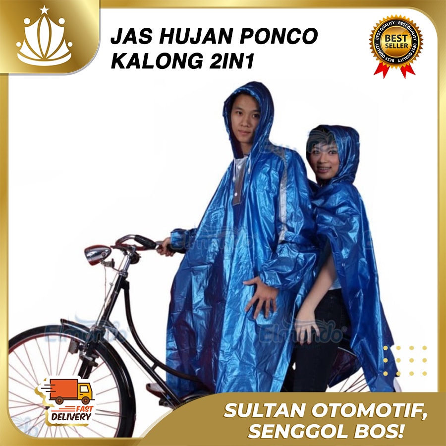 Jas Hujan Ponco PASANGAN COUPLE Waterproof Anti Air ELMONDO 708