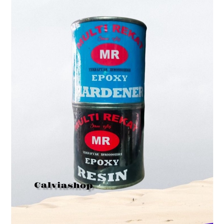 

lem epoxy resin + hardener MR 2 komponen 1/4 kg