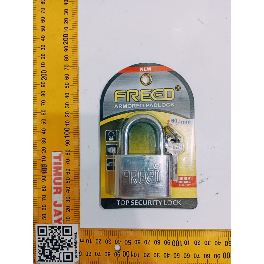 Gembok Nekel PENDEK FREED 60 mm Rumah Industri Padlock Pagar Rantai