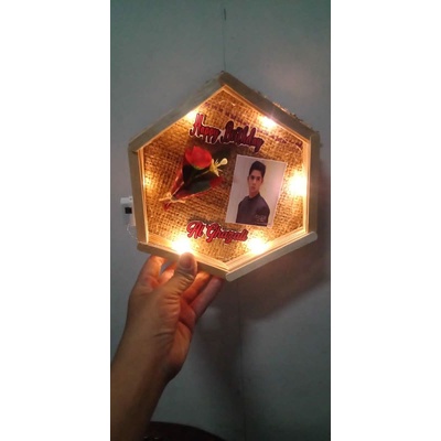Frame hexagonal 3d foto