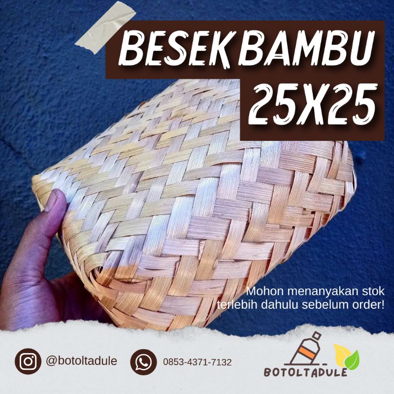 Besek Bambu 25x25cm / Besek / Hampers / Box Catering