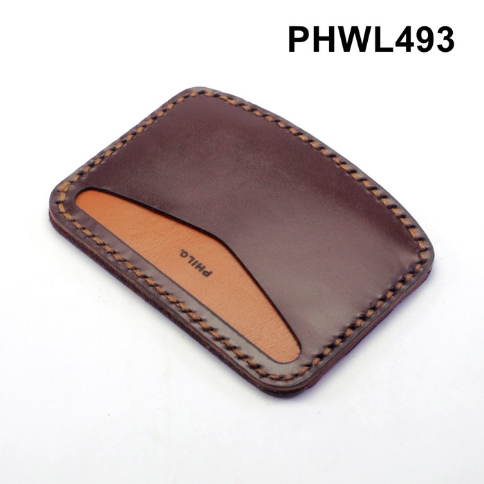 dompet kartu dua warna card wallet - slim wallet jahit tangan PHWL493