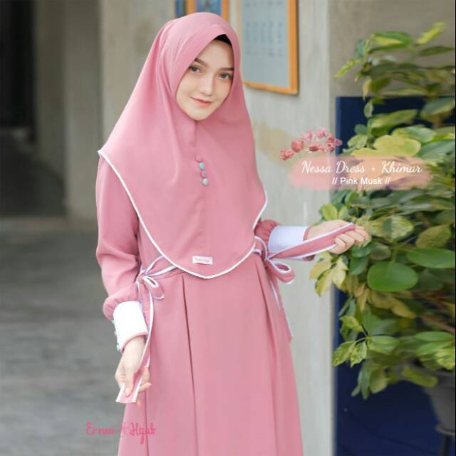 NESSA DRESS ORI ERMA HIJAB M DAN L