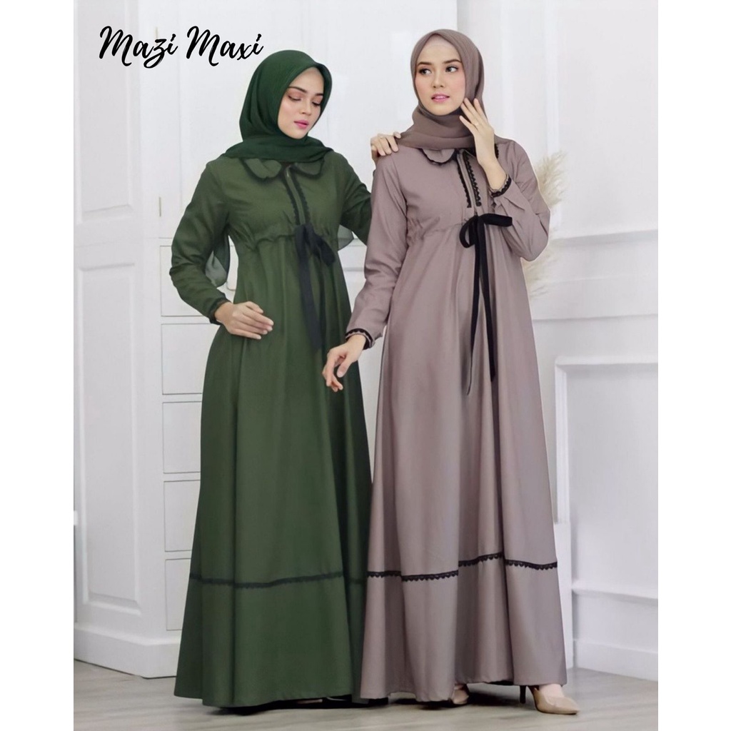 Gamis Mazi Renda Polos / Aldyn Maxy Busui Moscrepe Syari