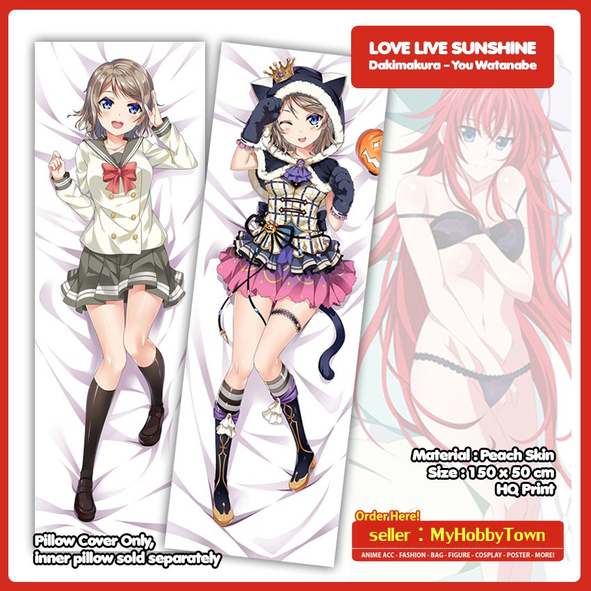 Sarung Bantal Anime Dakimakura Love Live Sunshine : You Watanabe