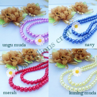 Mutsin PER RENTENG/Mutiara sintetis berat/Mutiaara berlubang/Mutiara Payet Baju Kebaya termurah 4mm per renteng