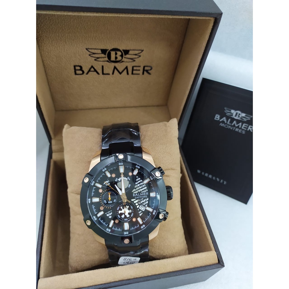 Jam Tangan Pria Analog BALMER 8162 Rantai Sapphire Original