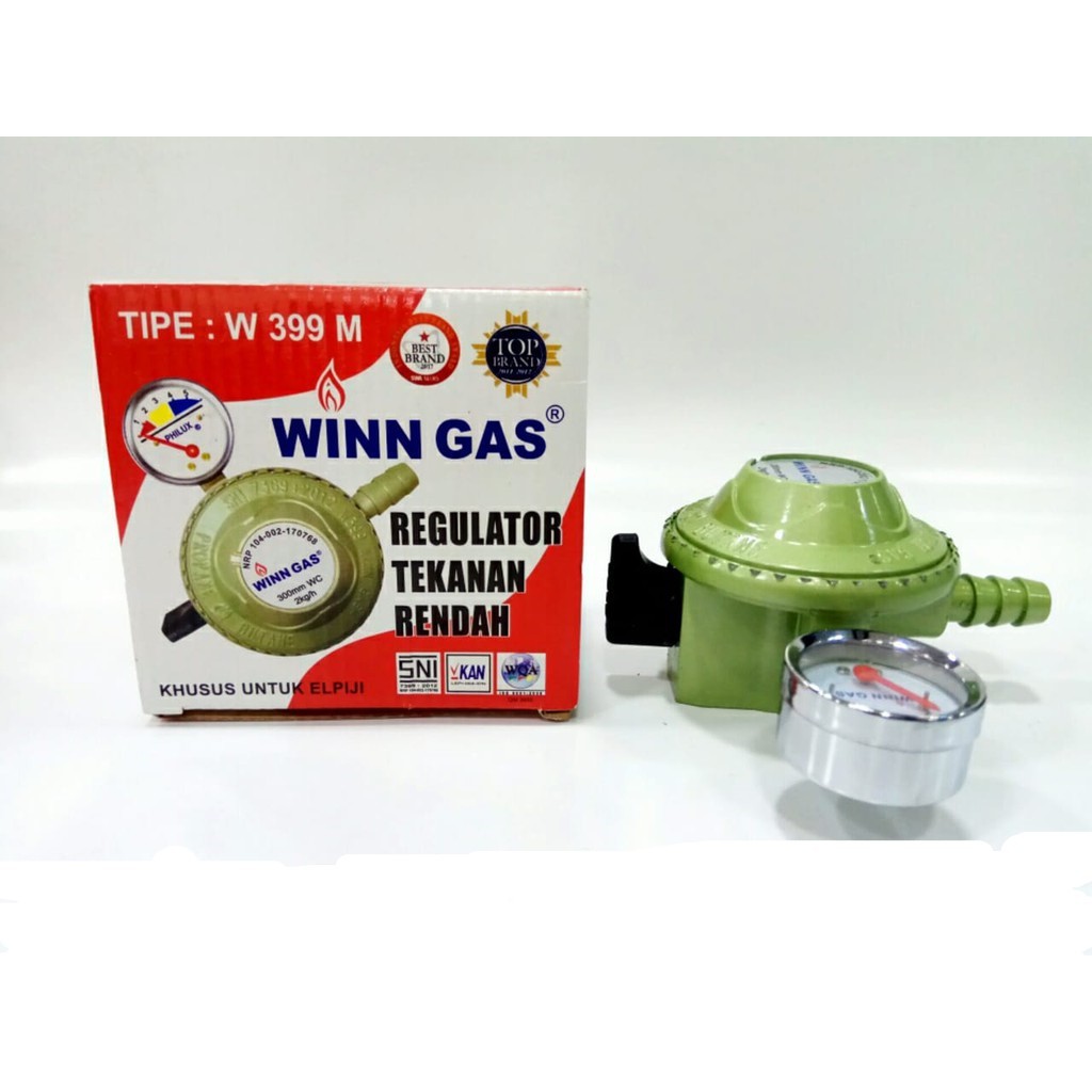 Regulator Winn Gas W 399 Tekanan Rendah W 399 Meter dan Non Meter Garansi Winn Gas Free Bubble-SNI