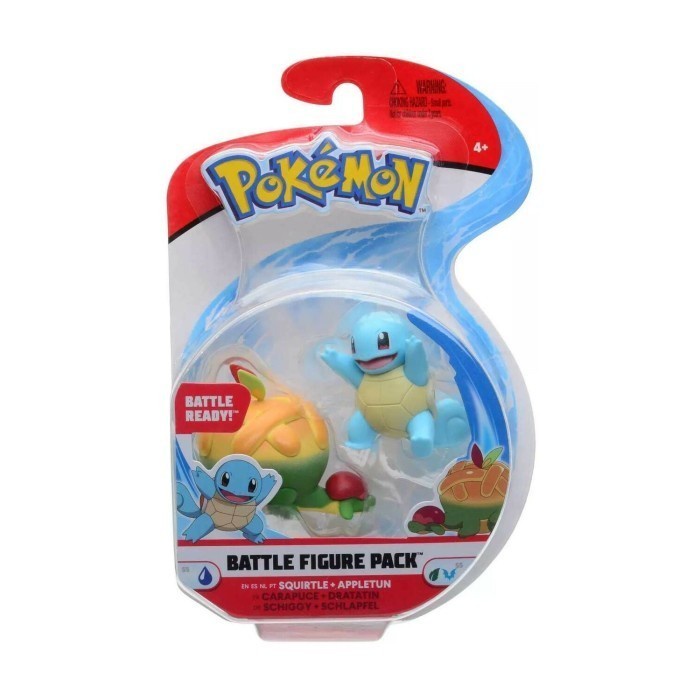 Pokemon Jazwares WCT Appletun Squirtle Battle Action Figure Pack