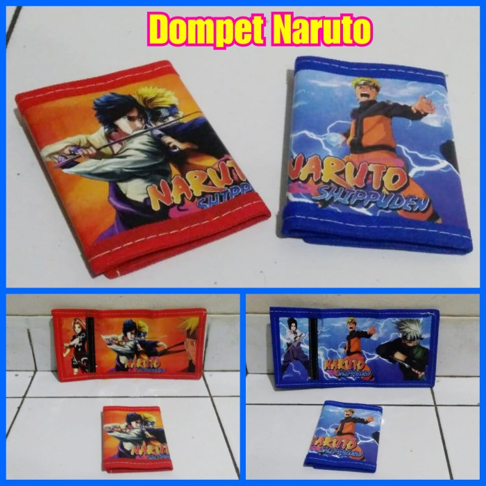 ANAK-DOMPET- DOMPET LIPAT UANG ANAK LAKI COWOK KECIL KARAKTER NARUTO MERAH BIRU -DOMPET-ANAK.