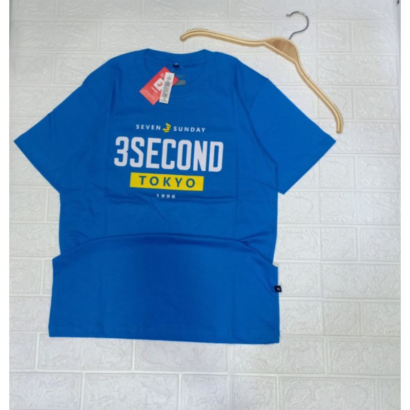 BAJU KAOS PRIA MEREK THREE SECOND / ORIGINAL / KAOS DISTRO BANDUNG / KAOS COD