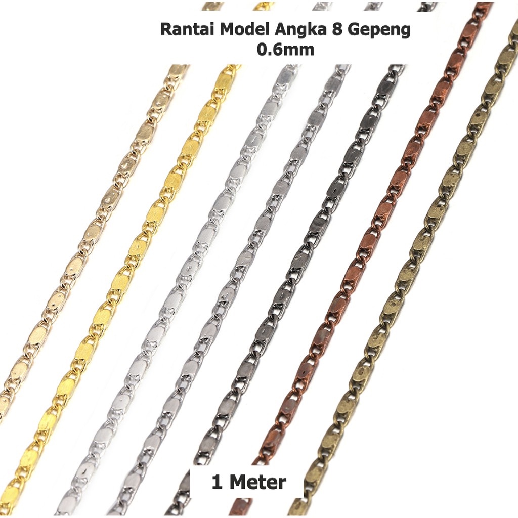 Rantai Gepeng Model Angka 8 Harga/1meter