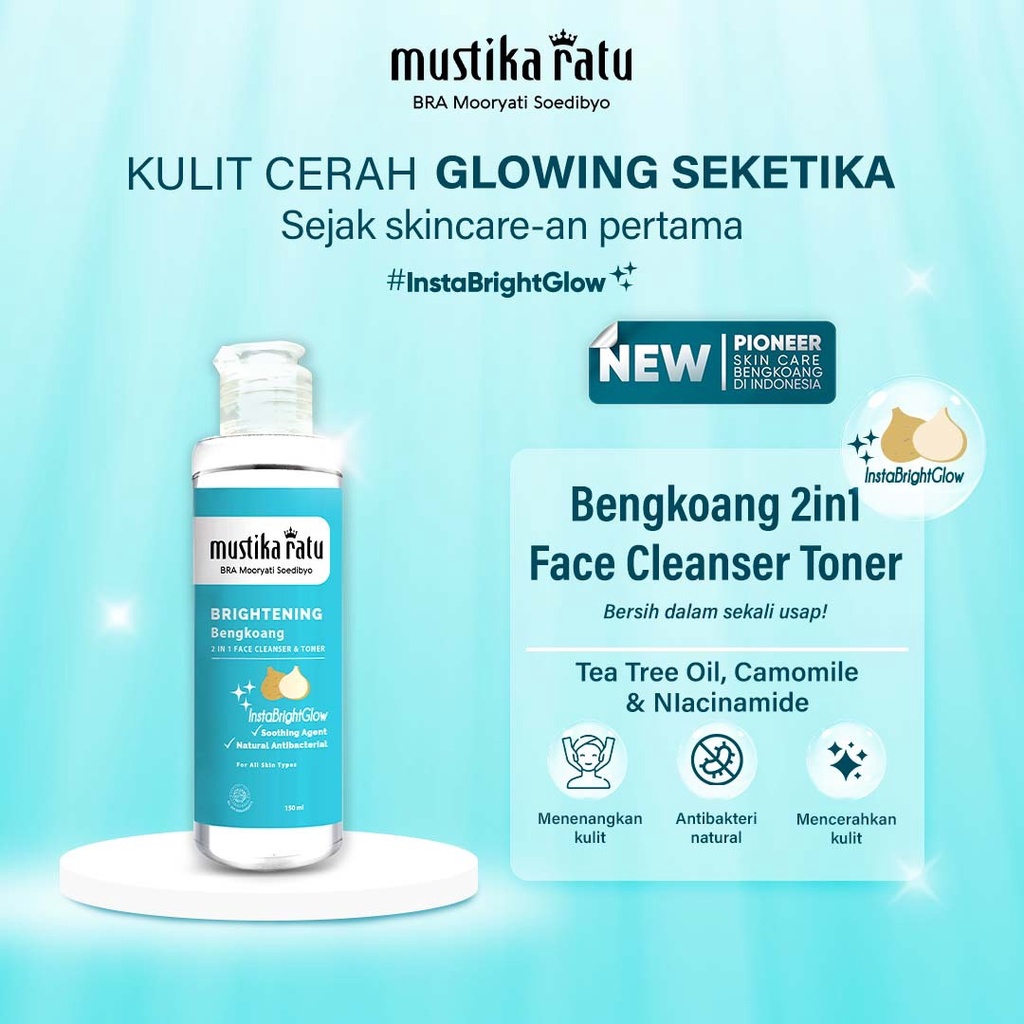 MUSTIKA RATU Brightening Bengkoang Series - Facial Wash Toner Moisturizer Mask Body Serum