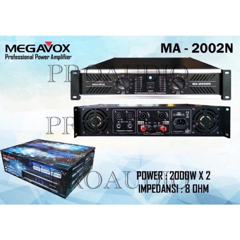 power amplifier megavox ma-2002n / ma 2002 n original