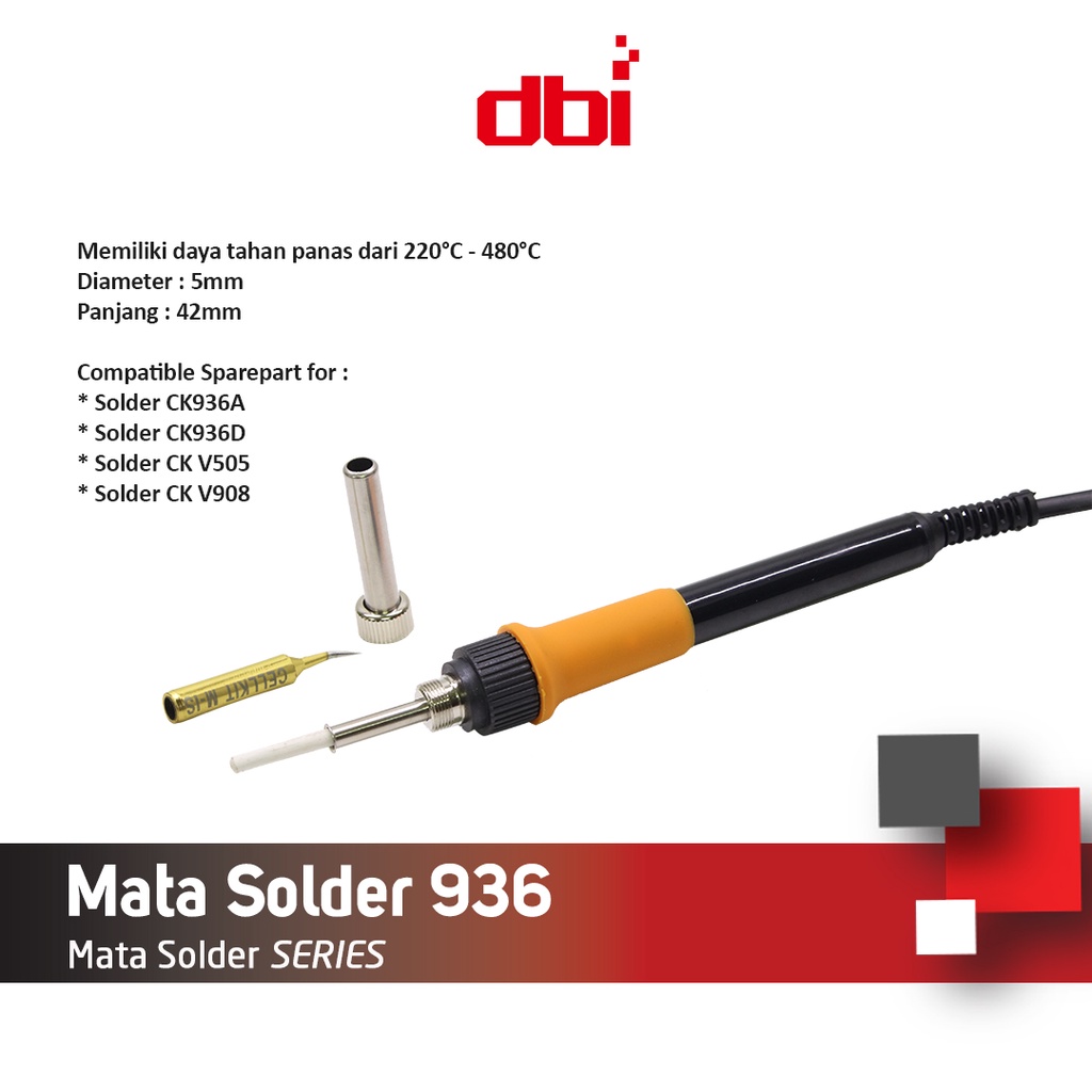 Mata Solder - Solder TIP 936 Emas type M-IS Bengkok di Ujung CELLKIT