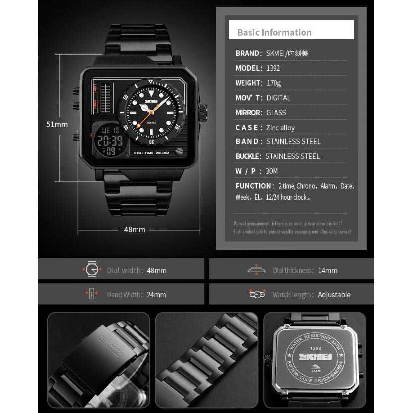 SKMEI Vogue Jam Tangan Digital Analog Pria - 1392