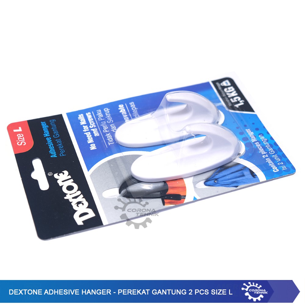 Dextone Adhesive Hanger - Perekat Gantung 2 Pcs Size L