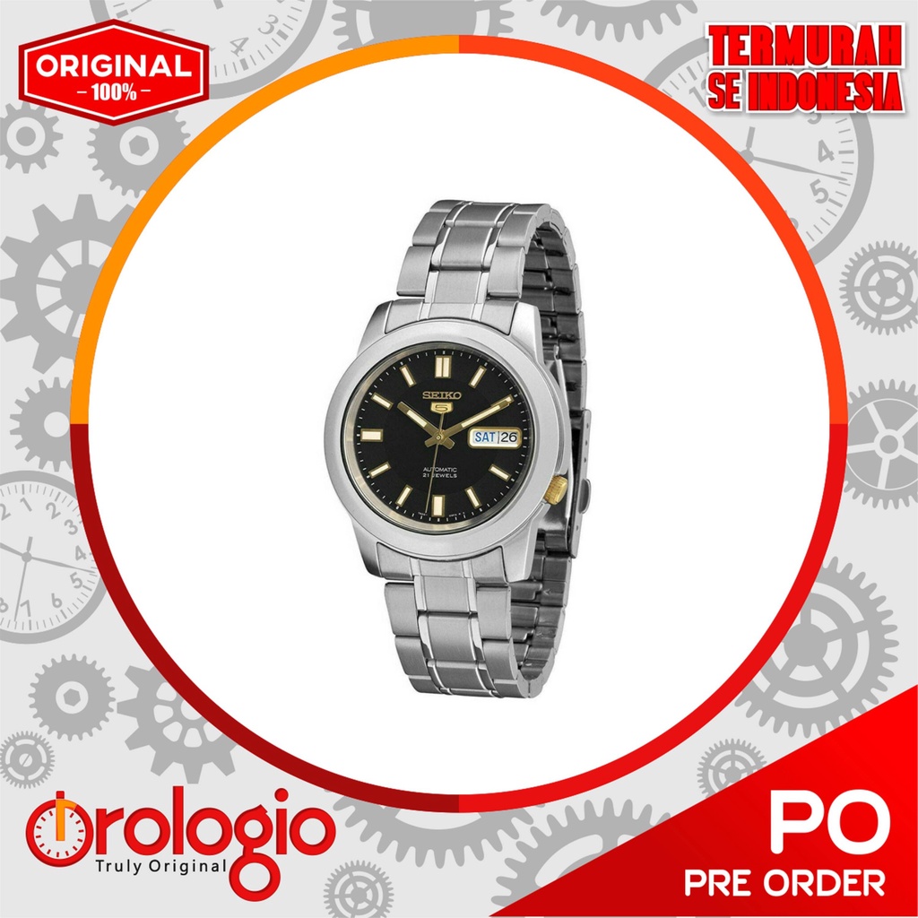 Seiko 5 SNKK17 Automatic Day-Date Black Dial Stainless Steel SNKK17K1