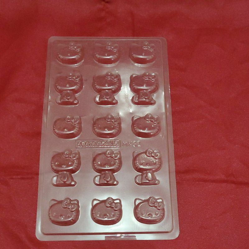 Cetakan Mika Coklat Hello Kitty