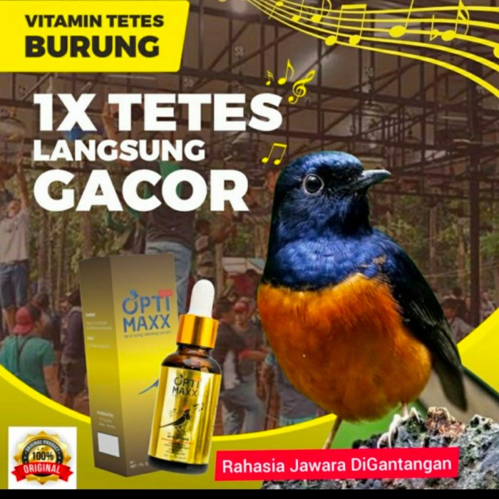 Vitamin Burung - Optimaxx Serum Vitamin Burung Khusus Utk Suara Burung Lomba