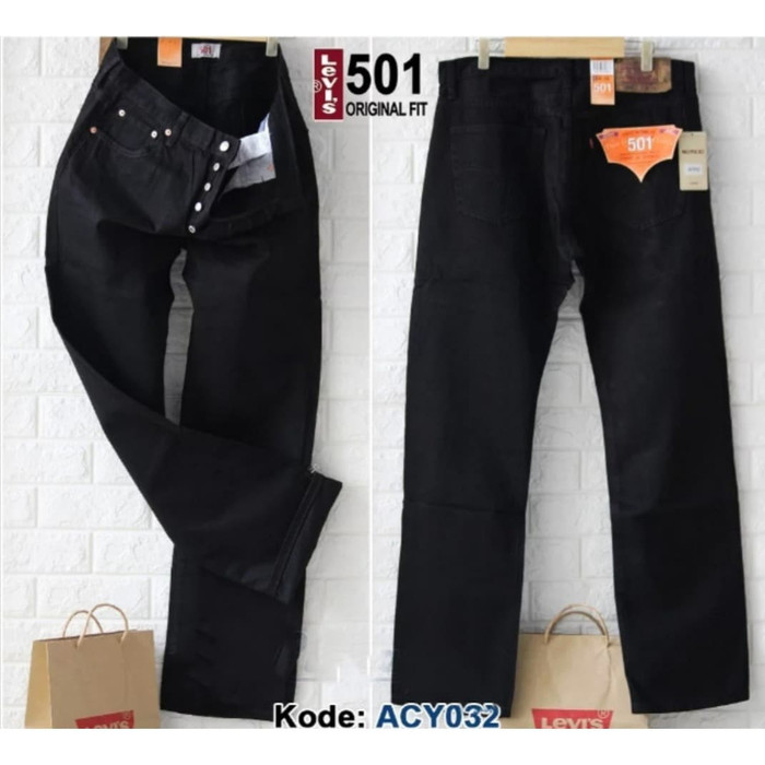 Celana Jeans Pria LEVIS 501 Original Import Terbaru - Distro - Hitam