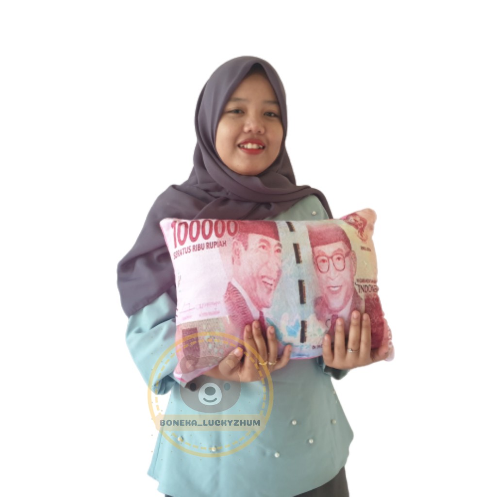 Bantal uang rupiah indonesia uk 30x40cm
