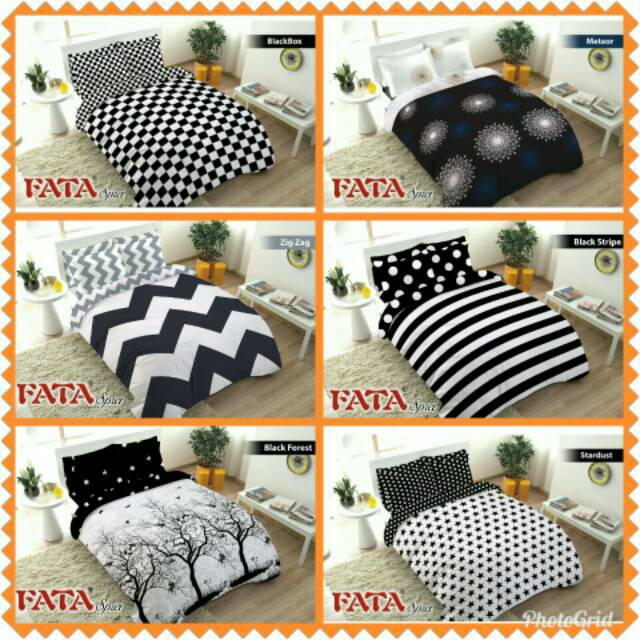 FATA Bed Cover Signature Motif Minimalise 3D Ukuran 