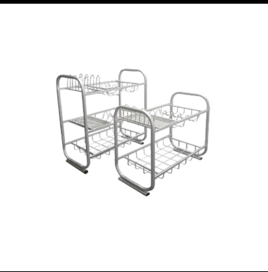 Rak Piring Kecil Dapur Aluminium 2 Susun