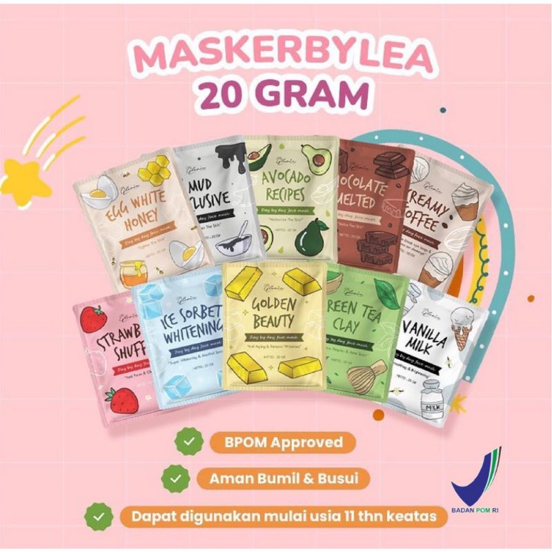 MASKER BUBUK ORGANIK BY LEA GLORIA 20 GR