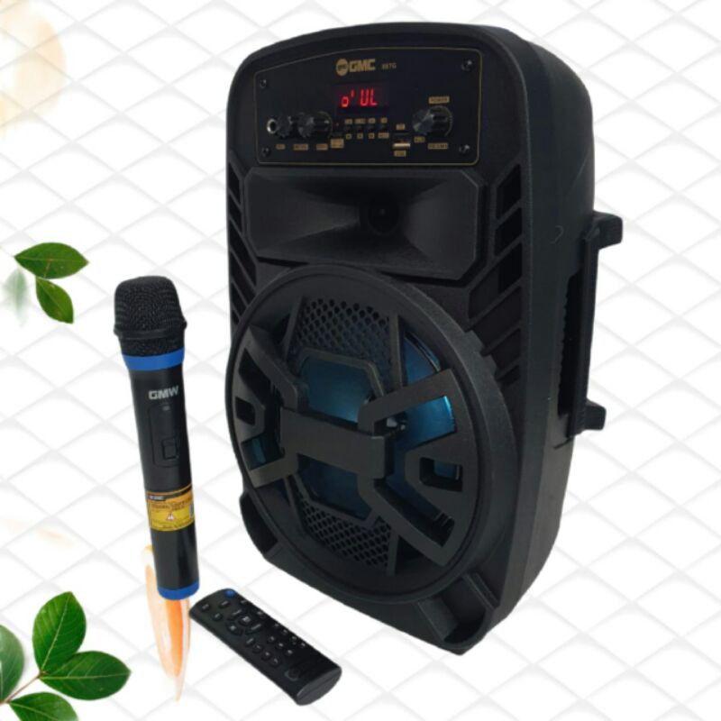 Speaker Aktif Portable GMC 897G 8 Inch Bloetooth Extra Sound + Mic Wireless