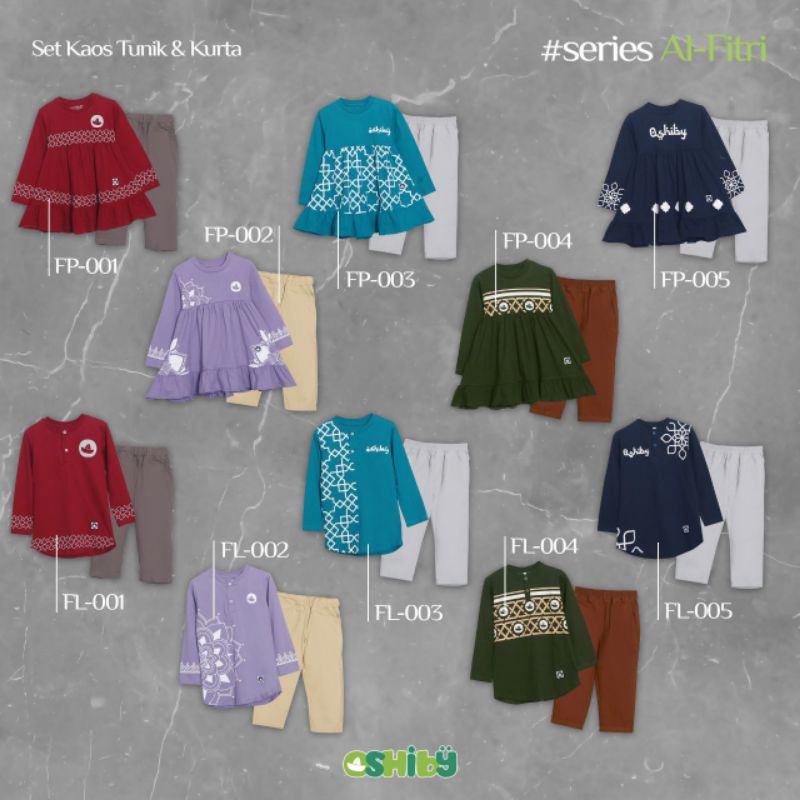 SETELAN ANAK LAKI/PEREMPUAN SERIES AL FITRI BY OSHIBY