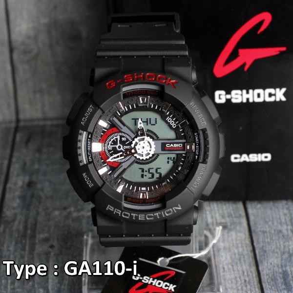G Shock Casio GA110 Black . Hitam Jam Tangan Pria digital. anak anak