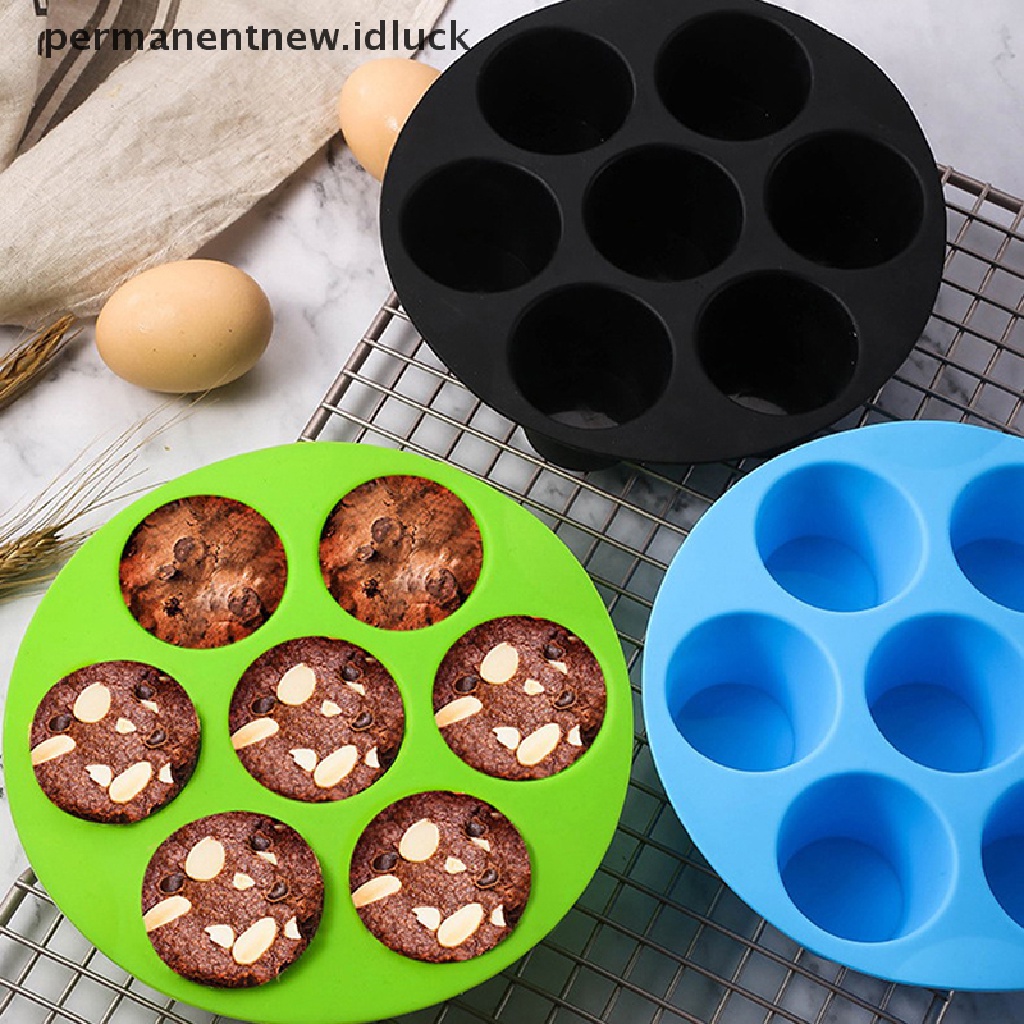 Cetakan Kue Muffin Bentuk Bulat Dengan 7 Lubang Untuk Oven