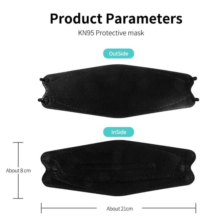 ENZ ® MASKER KF94 KF 94 PACK KOREA PREMIUM 4PLY 4 PLY HITAM PUTIH ISI 10 PCS UKURAN DEWASA 1135