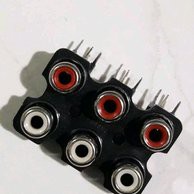 Soket / Socket RCA 6 Pin Bell - Tancap PCB