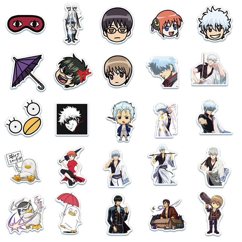 [Elegan] Gintama Stiker Hadiah Stiker Lucu Dekorasi Stiker Motor Stiker Perekat Diri Alat Tulis Stiker Kartun Skateboard Stiker Graffiti Stiker