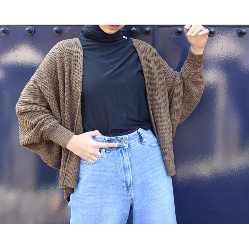 [RAJUT] Cardigan Rajut BATWING tebal-bronze