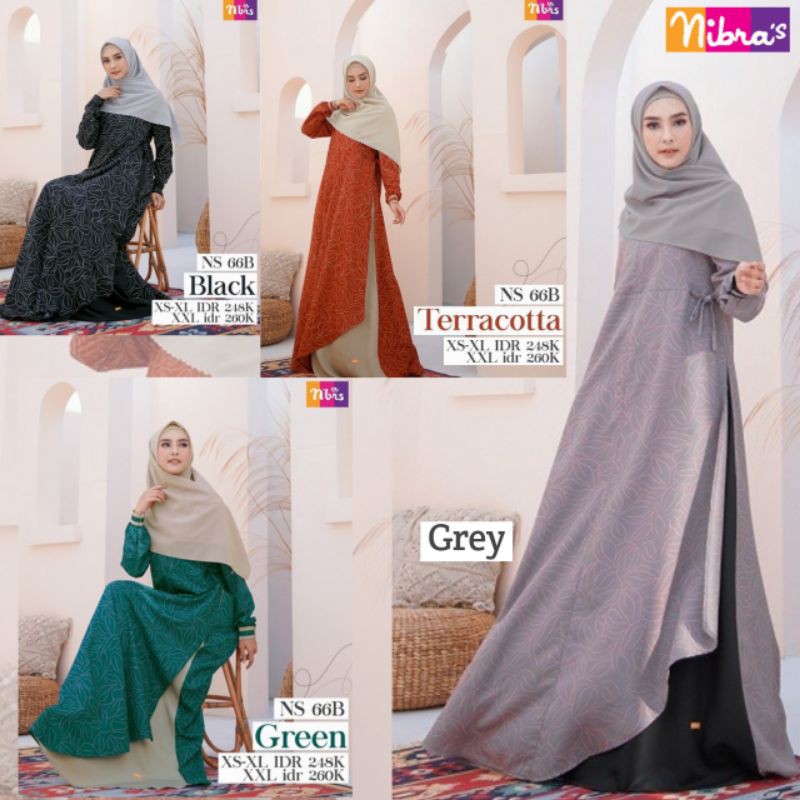GAMIS NIBRAS TERBARU / GAMIS NIBRAS NS 066B / GAMIS MODERN /GAMIS SYAR'I PREMIUM