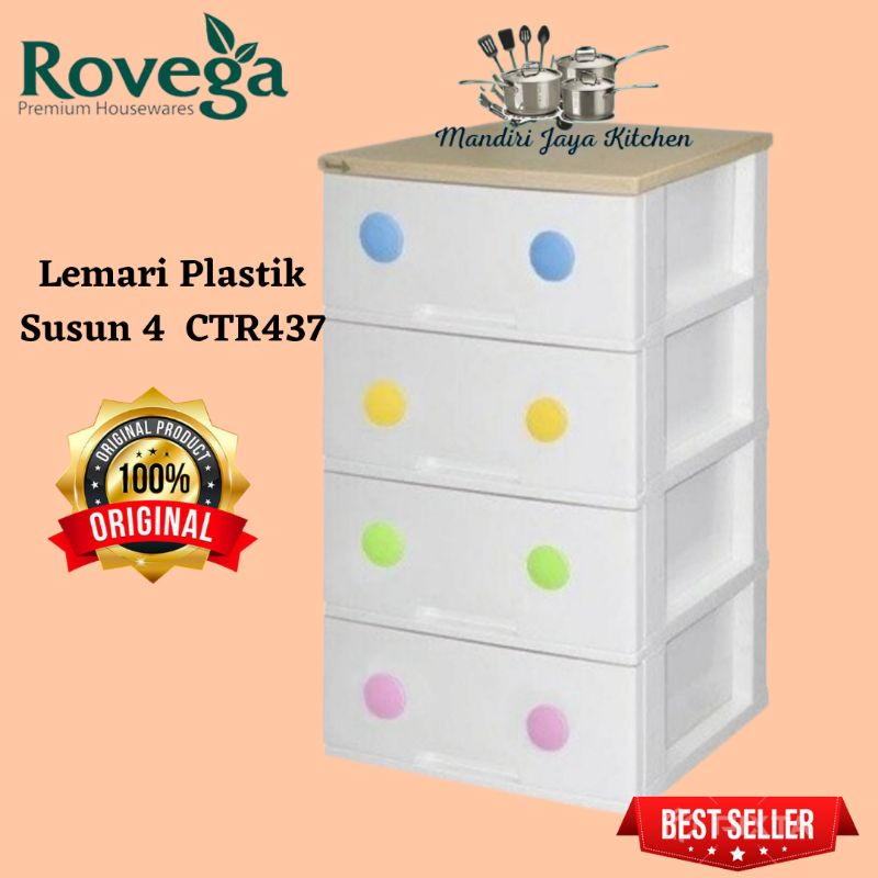 Lemari Laci Plastik 4 Susun CTR437