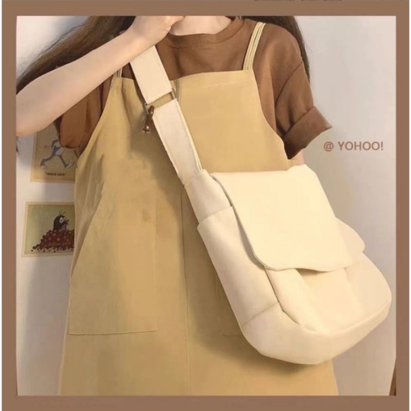 Rizkibag Hanma Sling Bag Wanita Selempang Bahan Kanvas