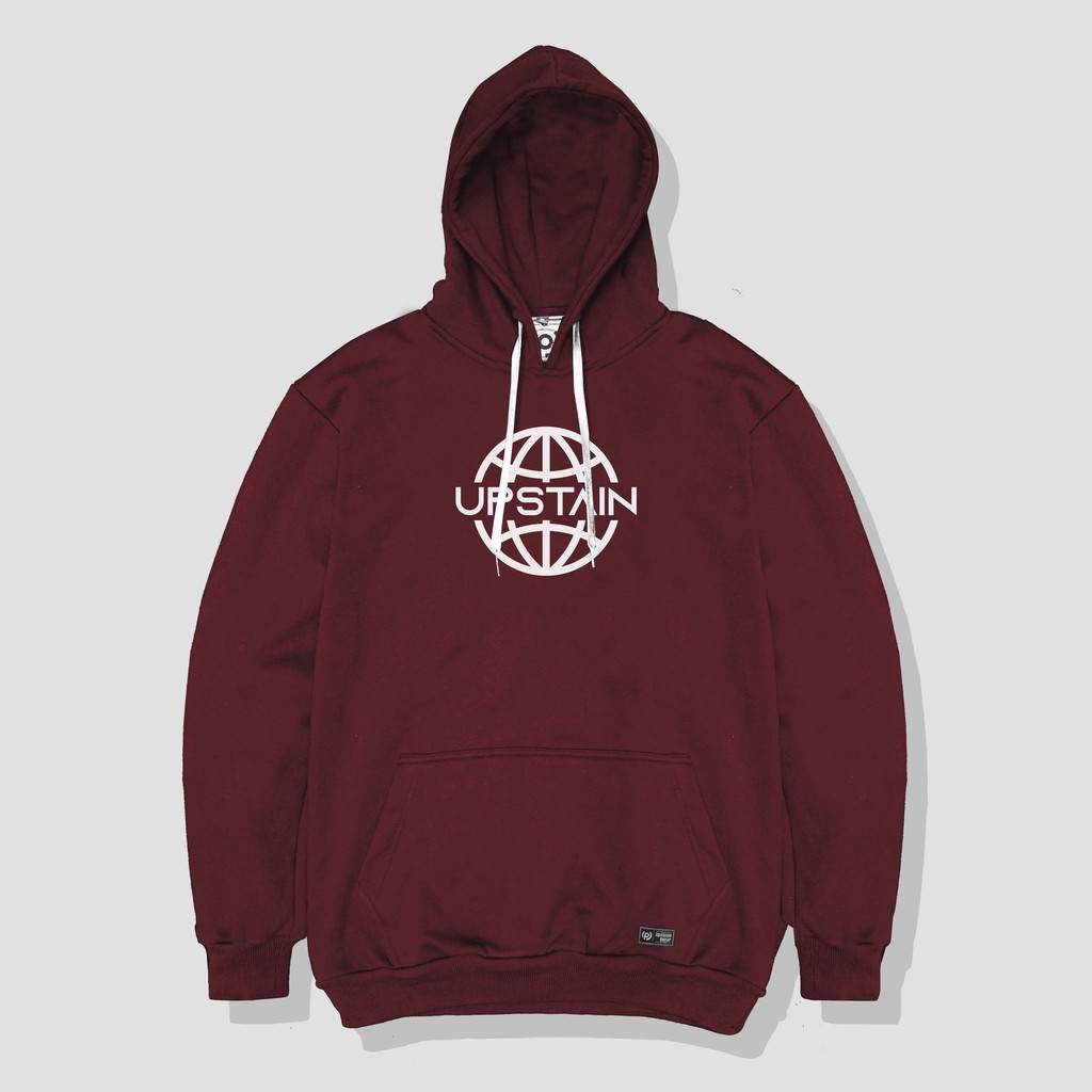 JAKET SWEATER HODDIE HODIE HOODIE PRIA WANITA DISTRO GLOW IN THE DARK UPSTAIN WEAR MERAH MAROON
