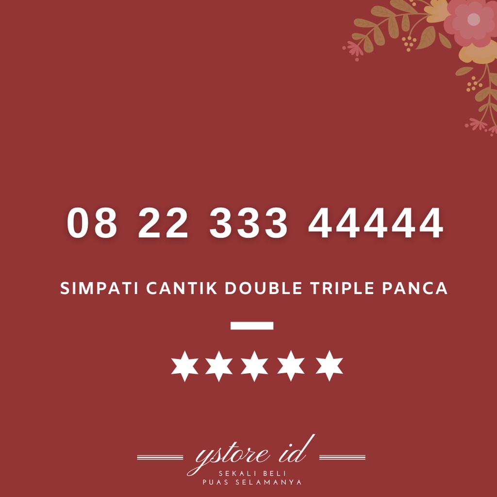 Nomor Unik | NOMOR CANTIK SIMPATI KOMBINASI DOUBLE TRIPLE PANCA KARTU PERDANA TELKOMSEL 4G 444 4444 