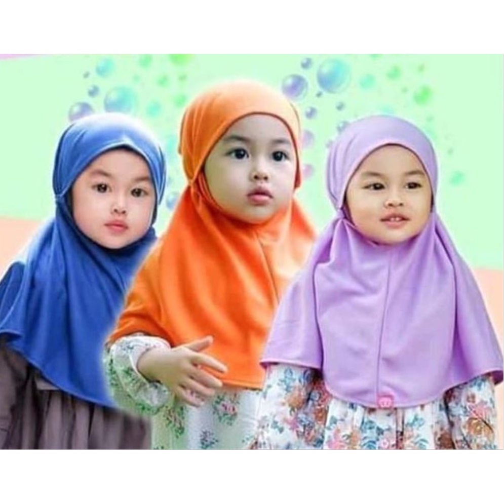KCB Jilbab Anak Syria Instan Tali / Jilbab Non Pet/ Jilbab Anak size XS S